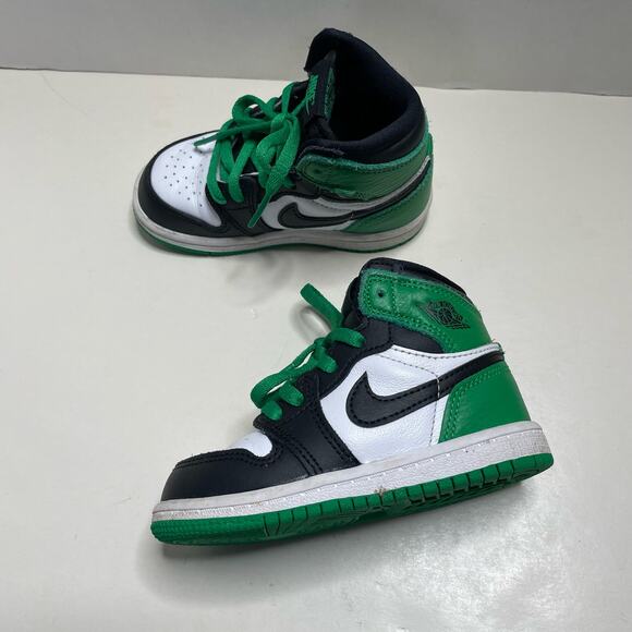 Nike Air Jordan 1 Retro High OG TD Lucky Green FD1413-031 Toddler Size 7C - Picture 2 of 10